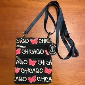 Robin Ruth Chicago Bag with Pink Butterflies